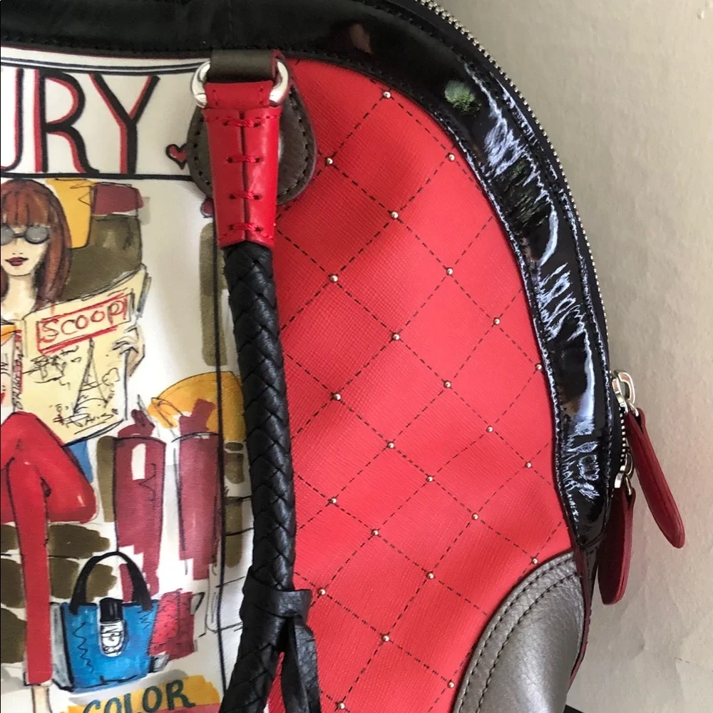 Brighton luxury first class fashionista limited edition Red Quilted  Satchel